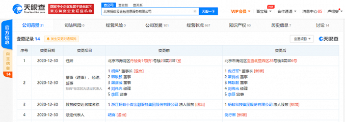 胡喜卸任北京螞蟻云金融信息服務(wù)董事長，聚焦金融科技外包服務(wù)新動(dòng)向